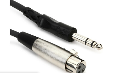 Hosa STX-110F Balanced Interconnect XLR3F to 1/4'' TRS. 10' XLR Female to .25''