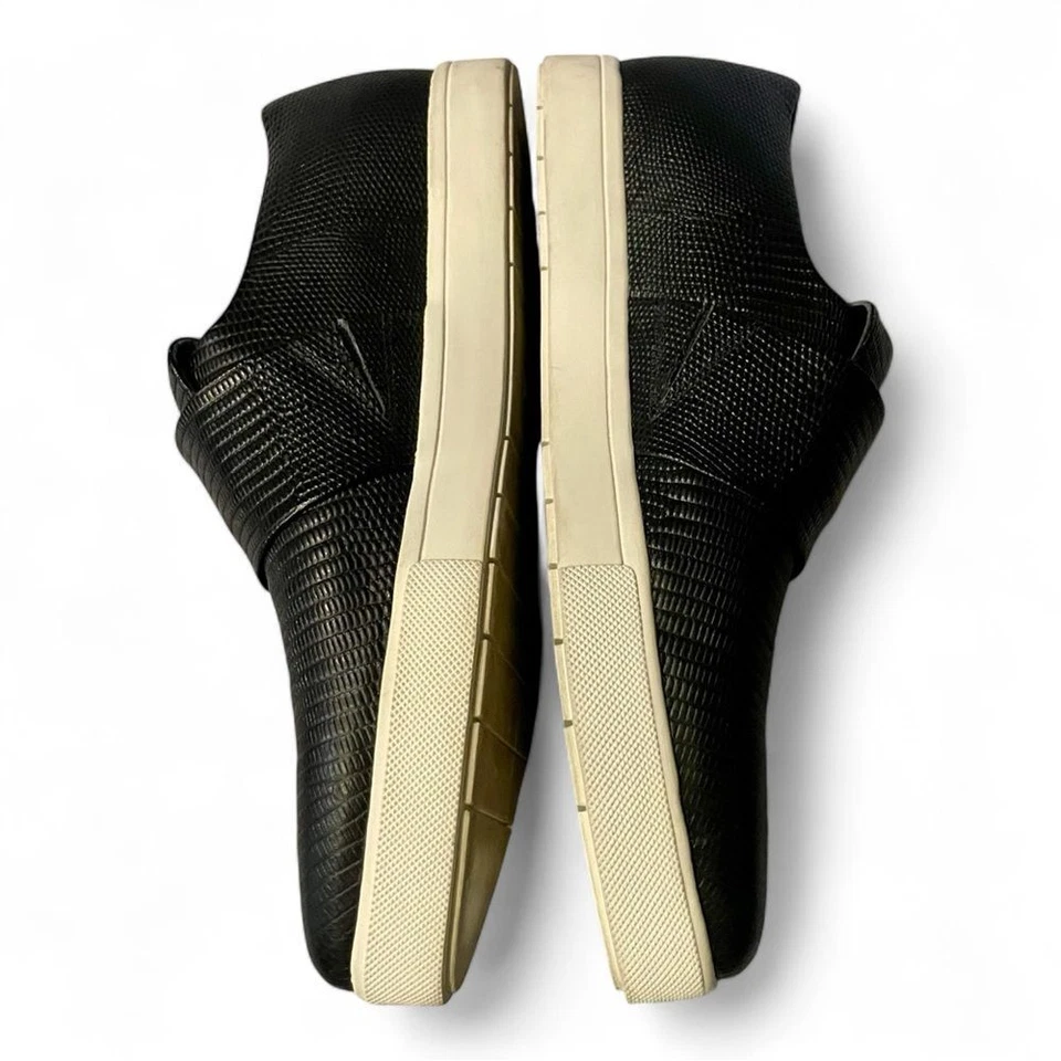 Zapatillas planas Vince Paeyre negras sin cordones punta de cuero para mujer talla 6,5 Foto 4 de 4