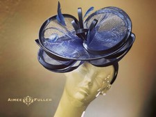 Royal Ascot Kentucky Derby Fascinator Hat Blue For Church Bridal Del Mar Races