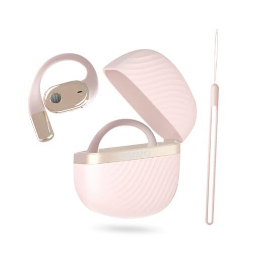 Open Ear Headphones, True Wireless Earbuds with Bluetooth V5.4，Fast Rose-image