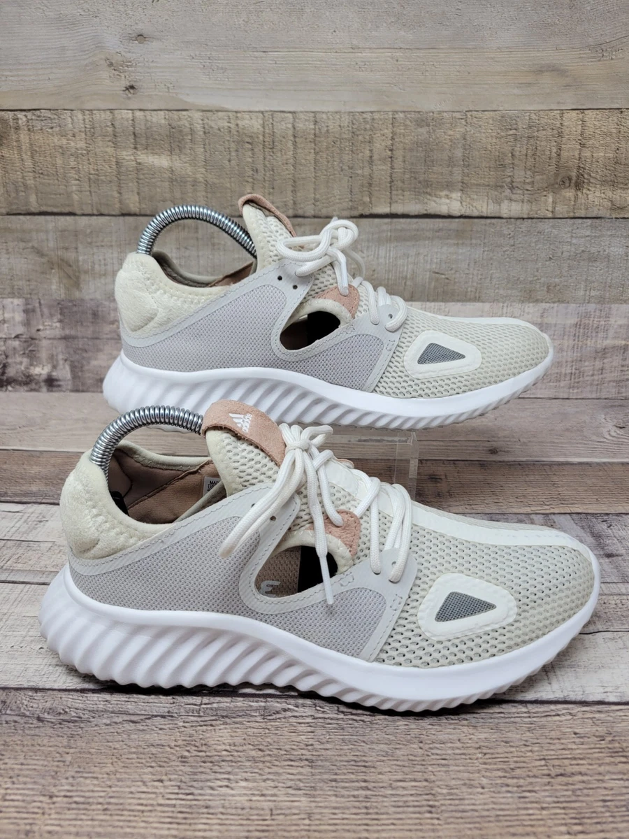 Womens Adidas Run Lux Clima Off White Running Shoes Mesh Sides Lace Up Size  7.5 | eBay