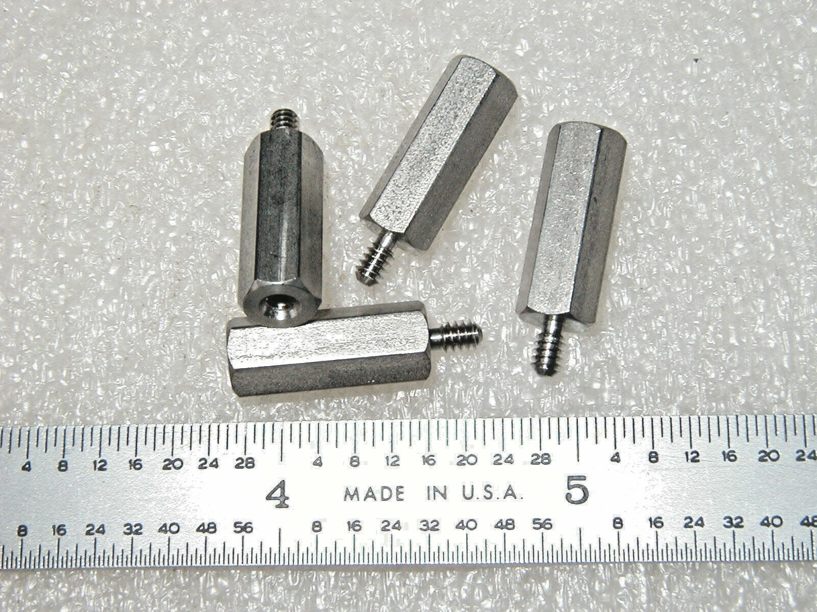 STAINLESS STANDOFFS 1/4 HEX MALE-FEMALE 4-40 x 11/16" LONG - 12 pcs