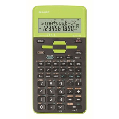 SHARP EL-531TH Wissenschaftlicher Taschenrechner schwarz/grün