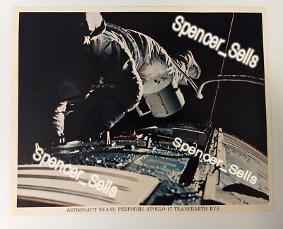 NASA  Apollo 17 Astronaut Evans Performs Transearth EVA 1972 Photo 10x8