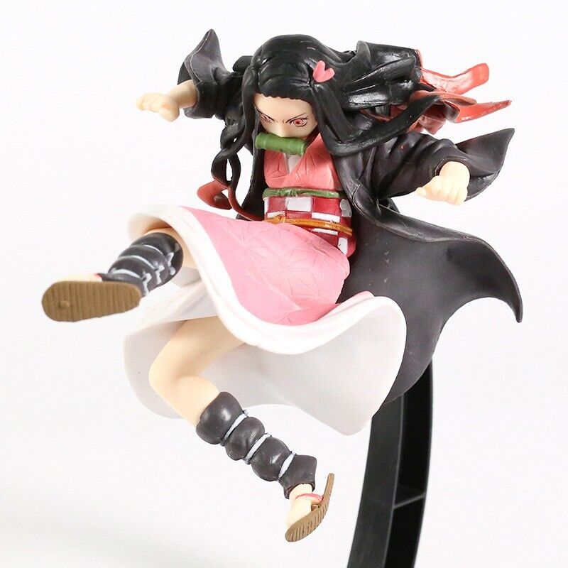 18cm Anime Demon Slayer Kamado Nezuko Kick Fighting. PVC Figure No