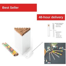 30pcs 35ml Glass Test Tubes with Cork Stoppers for Experiments