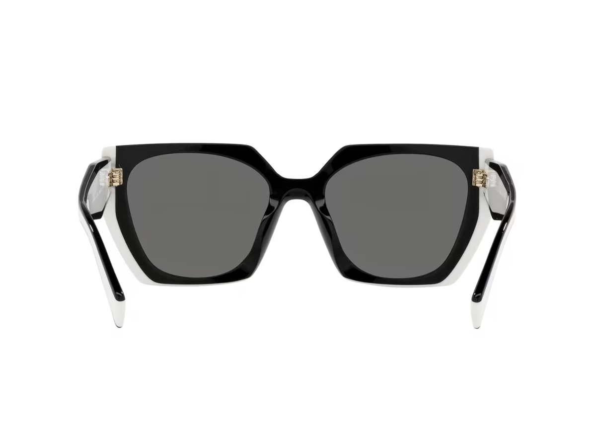 Prada PR15WS 09Q5S0 Sunglasses Black White Gray Cat Eye Women PR15WS 09Q5S0 Black/Talc/Dark Grey main image 2