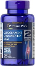 Puritans Pride Triple Strength Glucosamine Chondroitin MSM Joint Soother 60 Caps