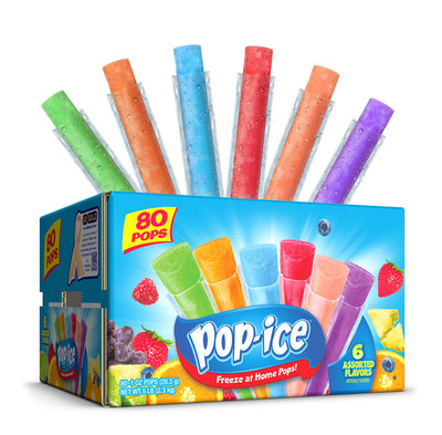 80 Count Assorted Freeze Pops Ice Cream Bars Lemon Lime Strawberry Grape Punch