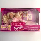 VTG 1993 Mattel Bedtime Barbie & Accessories Soft Body Eyes Can Open/Close NRFB