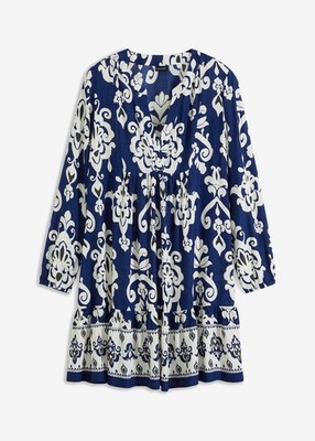 Neu Tunika-Kleid aus nachhaltiger Viskose Gr. 38 Mitternachtsblau Casual-Dress