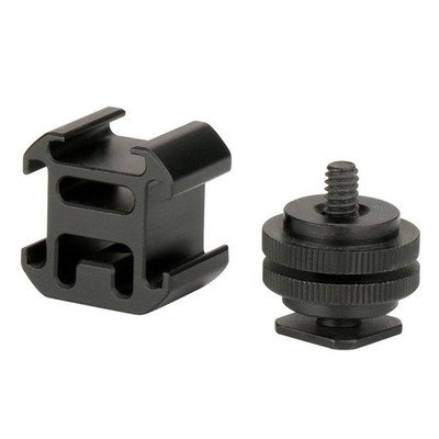 Camera Hot Shoe Mount Adapter Video Accessory Triple Cold Shoe Bracket Lights B