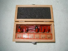 KR Tools Pro Series Router Bits & Wooden Box New & Used