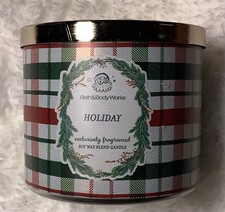 Bath Body Works 3 WICK CANDLE HOLIDAY