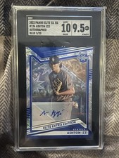 2022 Panini Elite Extra Edition Ashton Izzi #126 Blue FOTL 5/20 SGC 9.5 Auto 10