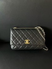 CHANEL Trendy CC Wallet on Chain - Black Lambskin w/Gold Hardware AUTH