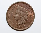 AU 1907 Indian Head Cent   {{{ 1 F42