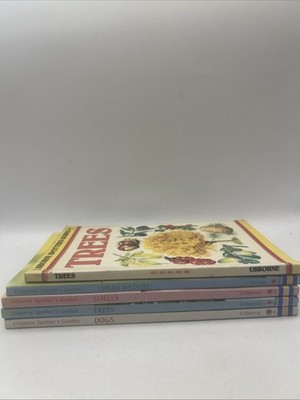 Bundle of Usborne Spotter's Guides x5 Books - Dogs, Wildlife, Shells, Trees