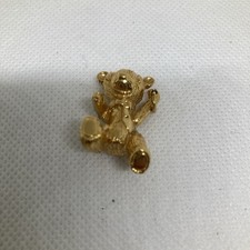 Goldtone 3D Teddy Bear Pendant For Necklace