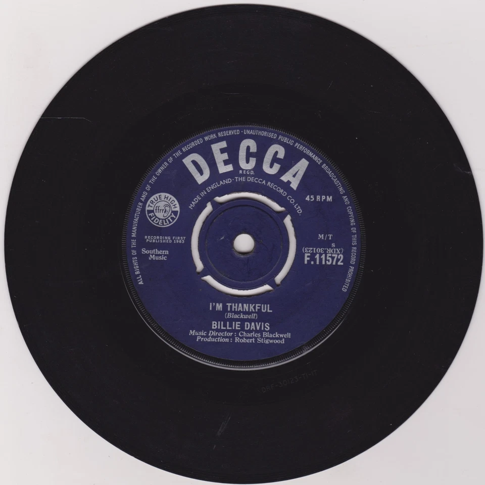 Billie Davis ‎– Tell Him (Decca 1963) 7" vinyl single VG/- - Image 4 of 4