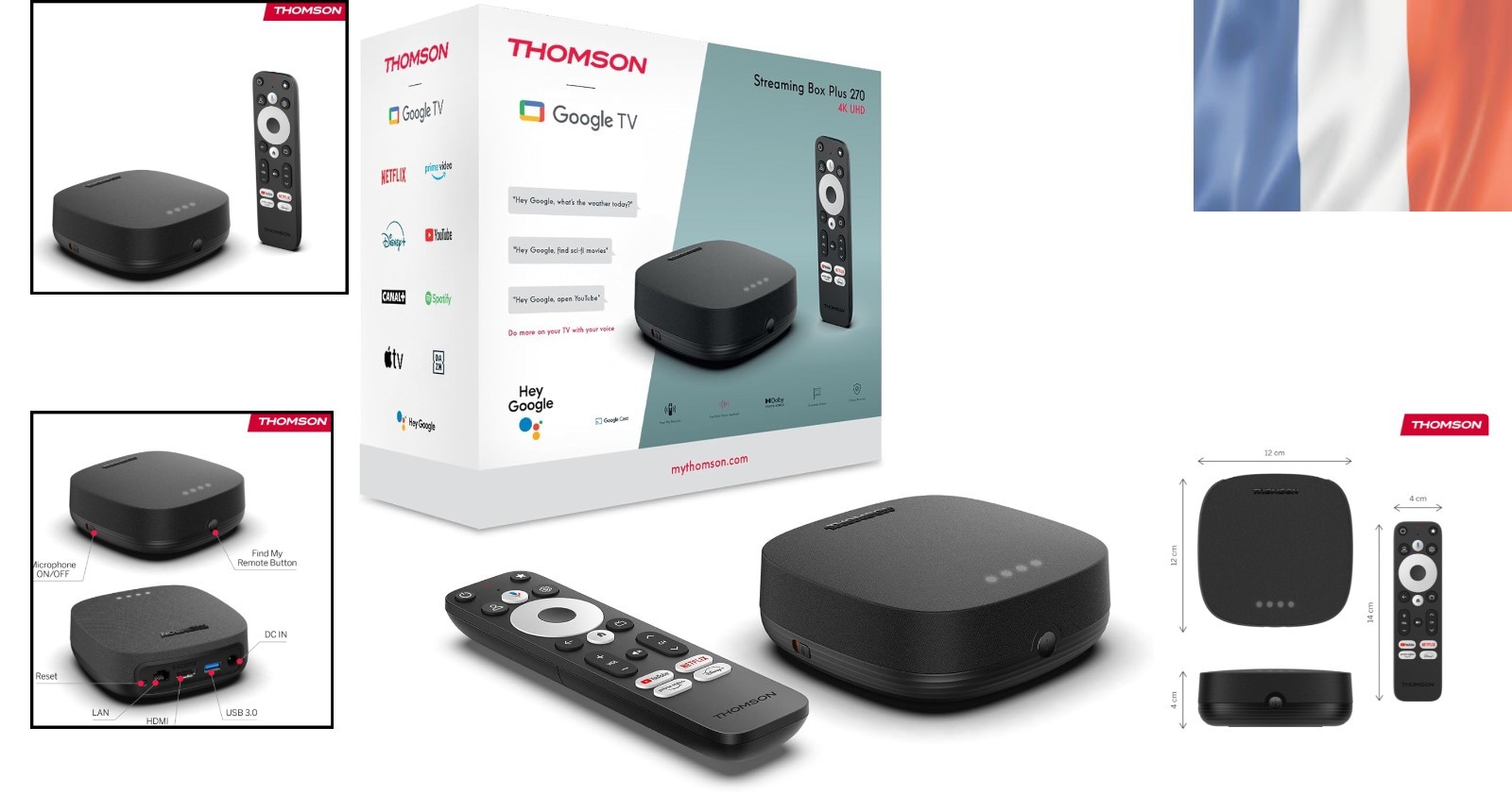 Box Streaming THOMSON 270 la solution 4K Google TV pour vieilles télévisions - 2