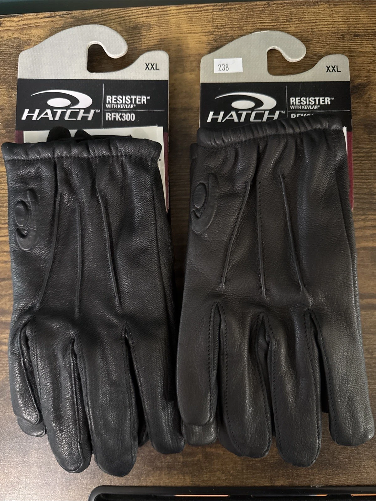 Hatch RFK300 Black Leather Resister Gloves with KEVLAR Cut resistant XXL 2 Pair