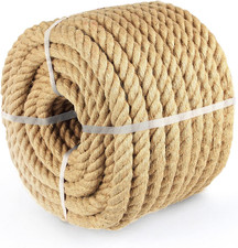 Climbing Rope, Jute Rope 1IN X100Feet, Heavy Duty  Thick Sisal Hemp Nautical Ro