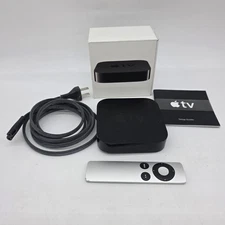 Apple TV 3rd Gen A1469 HD Media Streamer Box Remote Cord Wi-Fi HDMI UNTESTED