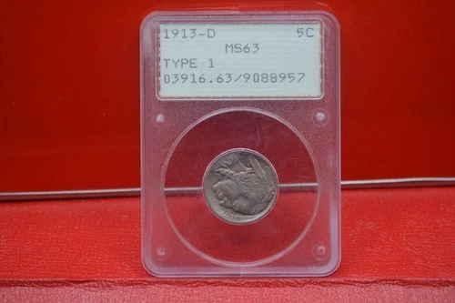1913 D 5 CENT TYPE 1 BU UNCIRCULATED BUFFALO NICKEL