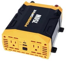 PowerDrive PWD750 750 Watt Inverter -12v DC to 110v - 2 USB Ports - 2 AC Outlets