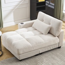 UNITED WE WIN Sleeper Sofa Couch Bed,Oversized Chaise Lounge Chair Cozy Cloud C