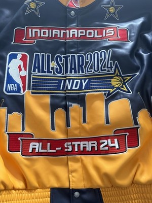 Jeff Hamilton NBA ALL STAR Vegan Leather Jacket Men's XL EXTRA