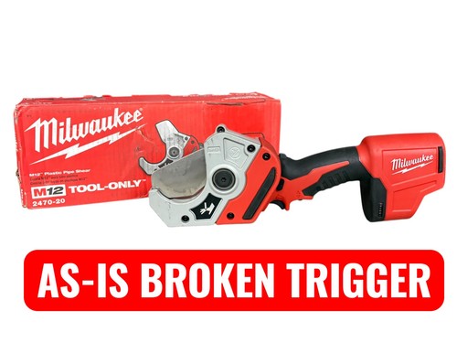 AS IS  Milwaukee 2470-20 PVC Pipe Shear 12V M12Cordless, Power Tool