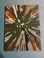 Painting Acrylic Spin Art Abstract Original Unique 12x16 Canvas