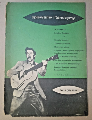ELVIS PRESLEY on front cover POLISH MAGAZINE from 1958 !!! EXTREMELY RARE POLAND