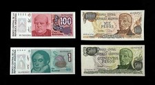 Argentina Banknote LOT Argentine 1 & 100 AUSTRALES 500 1,000 PESO Banknotes MIX