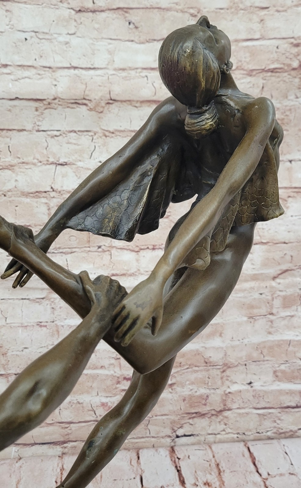 Hot Cast Original Depict Two Beautiful Ballerina Bronze Sculpture Marble