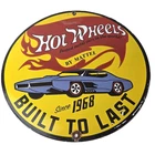 Vintage Hot Wheels Sign - Mattel Die Cast Cars Porcelain Gas Station Pump Sign