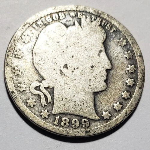 1899  Silver Barber Quarter