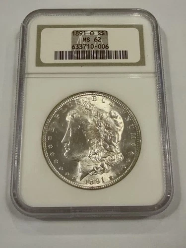1891-O NGC MS62 Morgan Silver Dollar $1 - Blast White