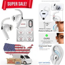 Sport Ear Tips for AirPods Pro 3 - 4 Pairs with Storage Pouch  Enhanced Comfort