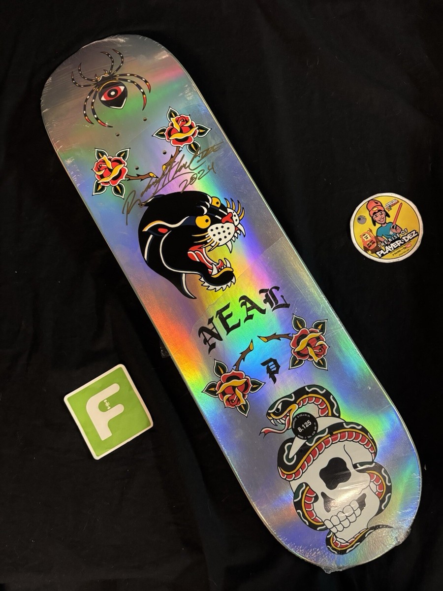 RARE SIGNED Holo Primitive Robert Neal Skateboard Deck Tattoo