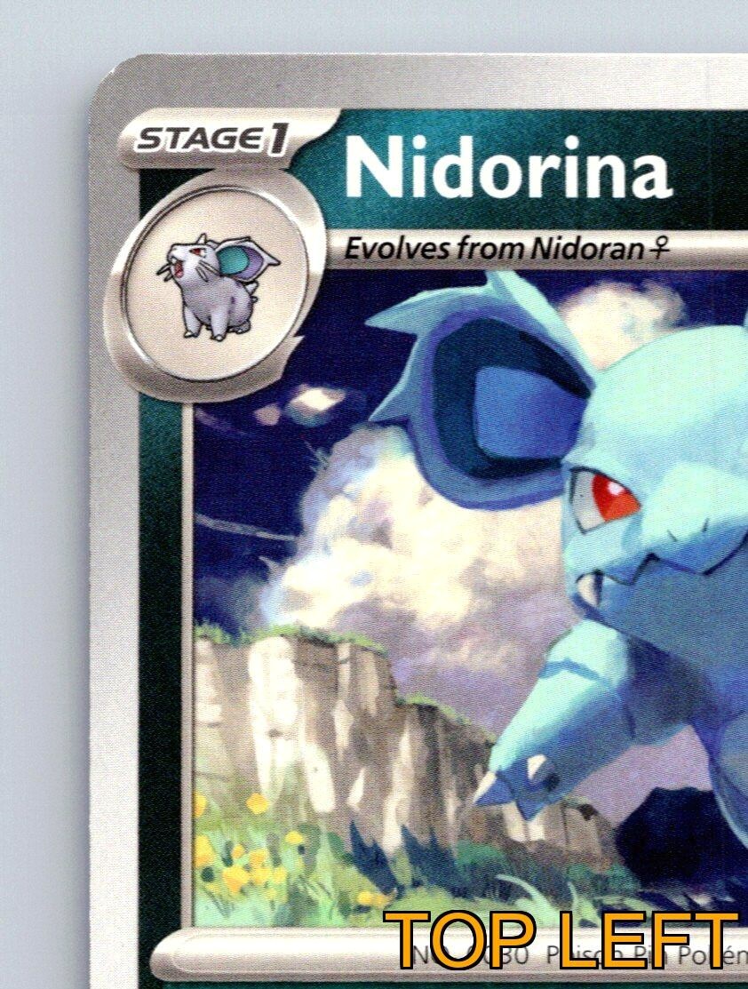 アメリカ購入品 Nidorina Nidorina HP 90 Sharp Fang Attack Stage One Blue Pokémon Card | eBay