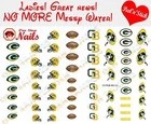 Green Bay Packers Clear Vinyl Cut, PEEL and STICK nail decals/stickers