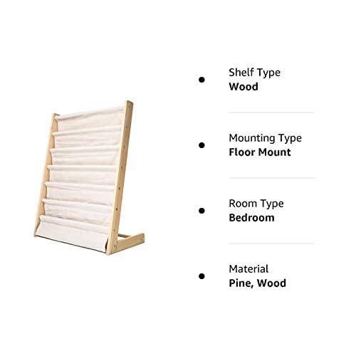 Morimoe Sling Bookshelf Kids Book Rack Storage, Natural Beige (Beige, W:60cm)