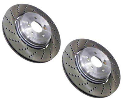 2 ZIMMERMANN FORMULA Z REAR Drilled Brake Disc Rotor KIT For BMW 2006-2010 M5 M6
