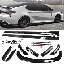 Front Bumper Spoiler Body Kit /Side Skirt/Strut Glossy For Camry SE XSE 2018-20