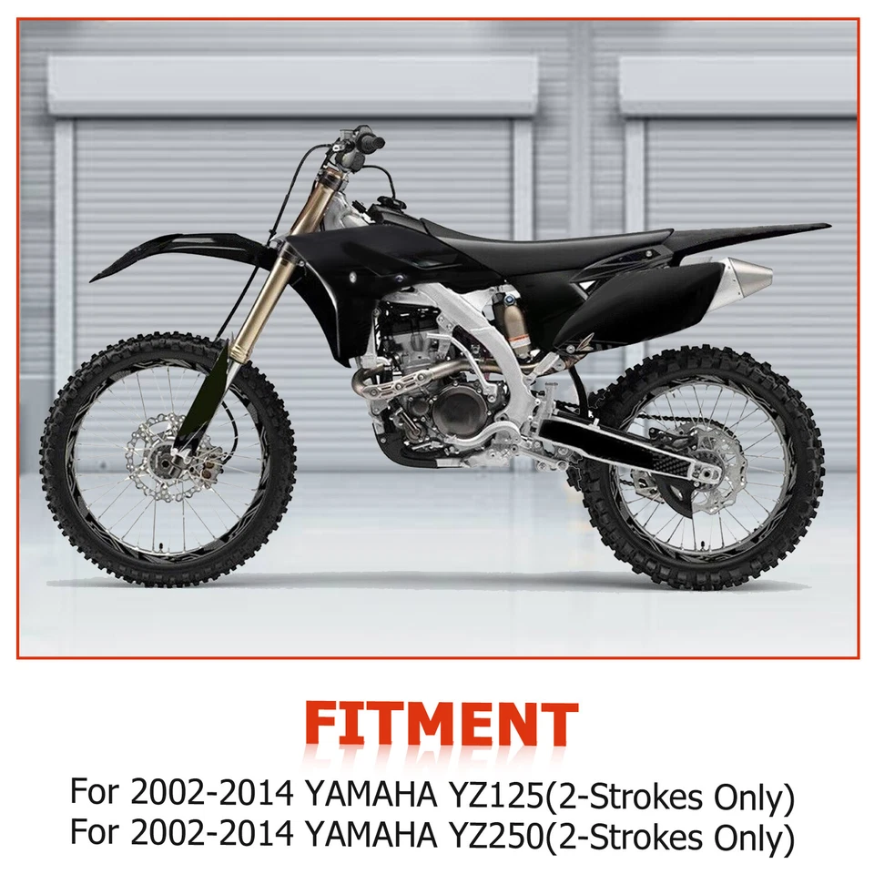 Kit de plástico estilo Restyle negro 2018 para Yamaha YZ125 YZ250 2002-2020 2014 Foto 4 de 4