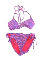 Victorias Secret Purple/Pink Zebra Print Bikini Xs