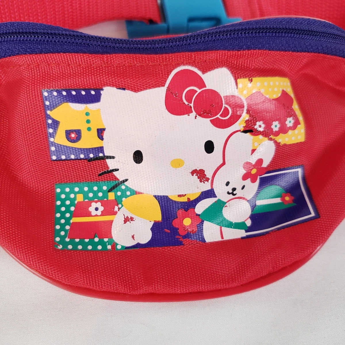 Vintage Sanrio Hello Kitty Fanny Pack Belt Bag Red 90s Adjustable Youth 27